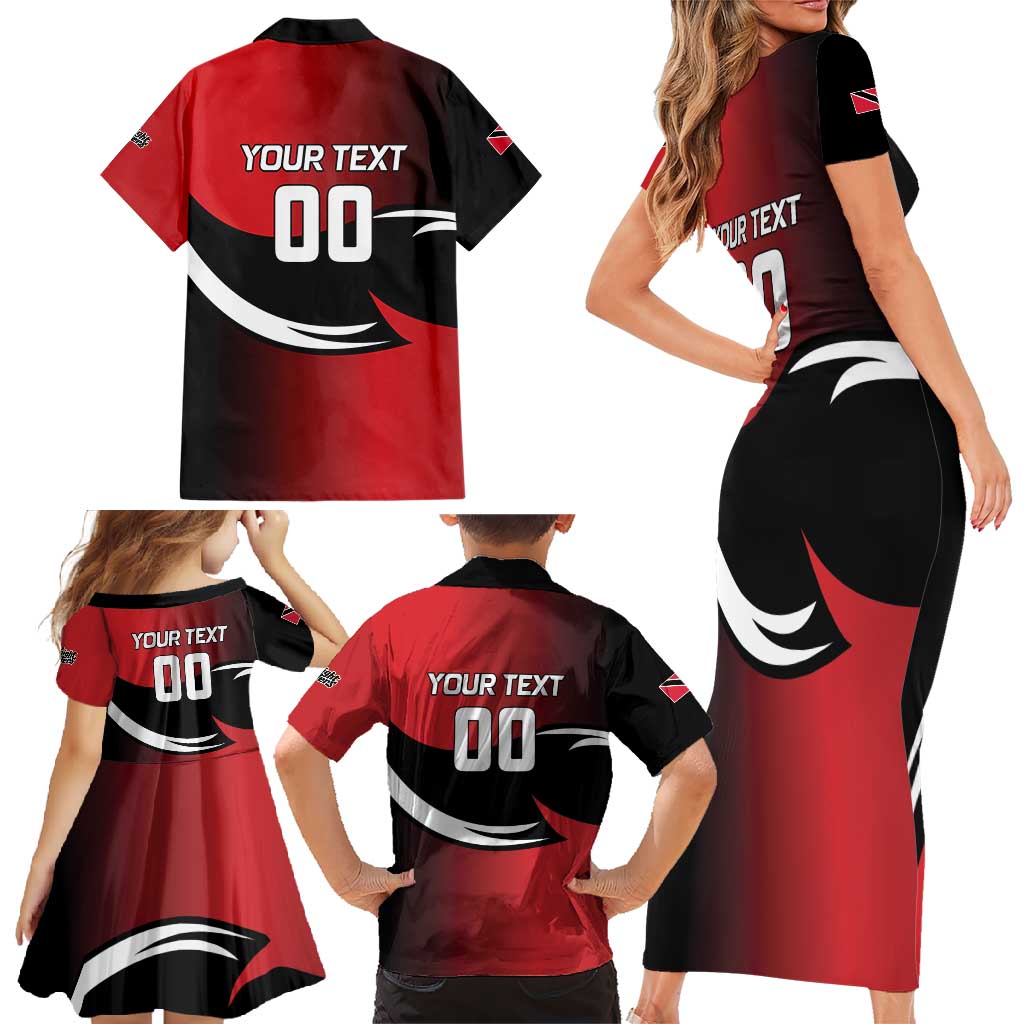 Custom Trinbago Cricket Knight Riders Family Matching Short Sleeve Bodycon Dress and Hawaiian Shirt We Are TKR - Wonder Print Shop