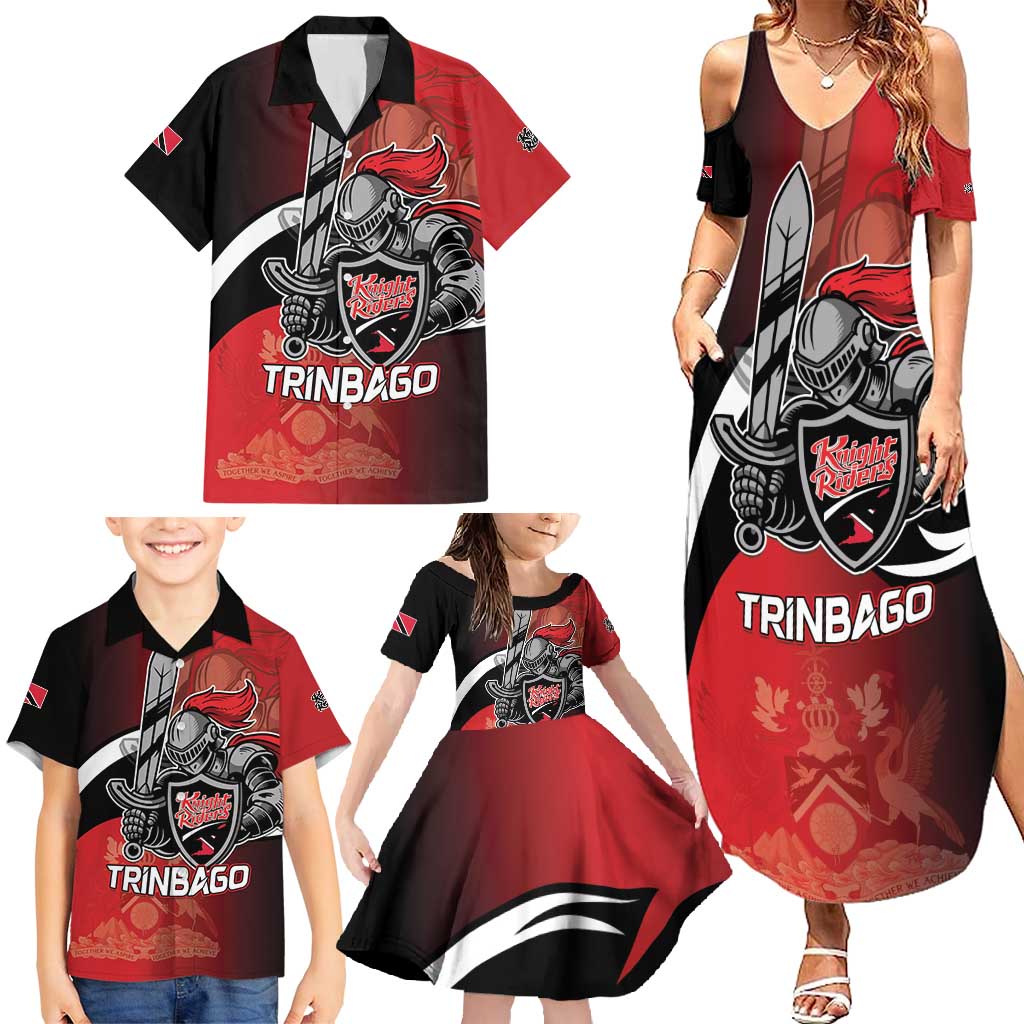 Custom Trinbago Cricket Knight Riders Family Matching Summer Maxi Dress and Hawaiian Shirt We Are TKR - Wonder Print Shop