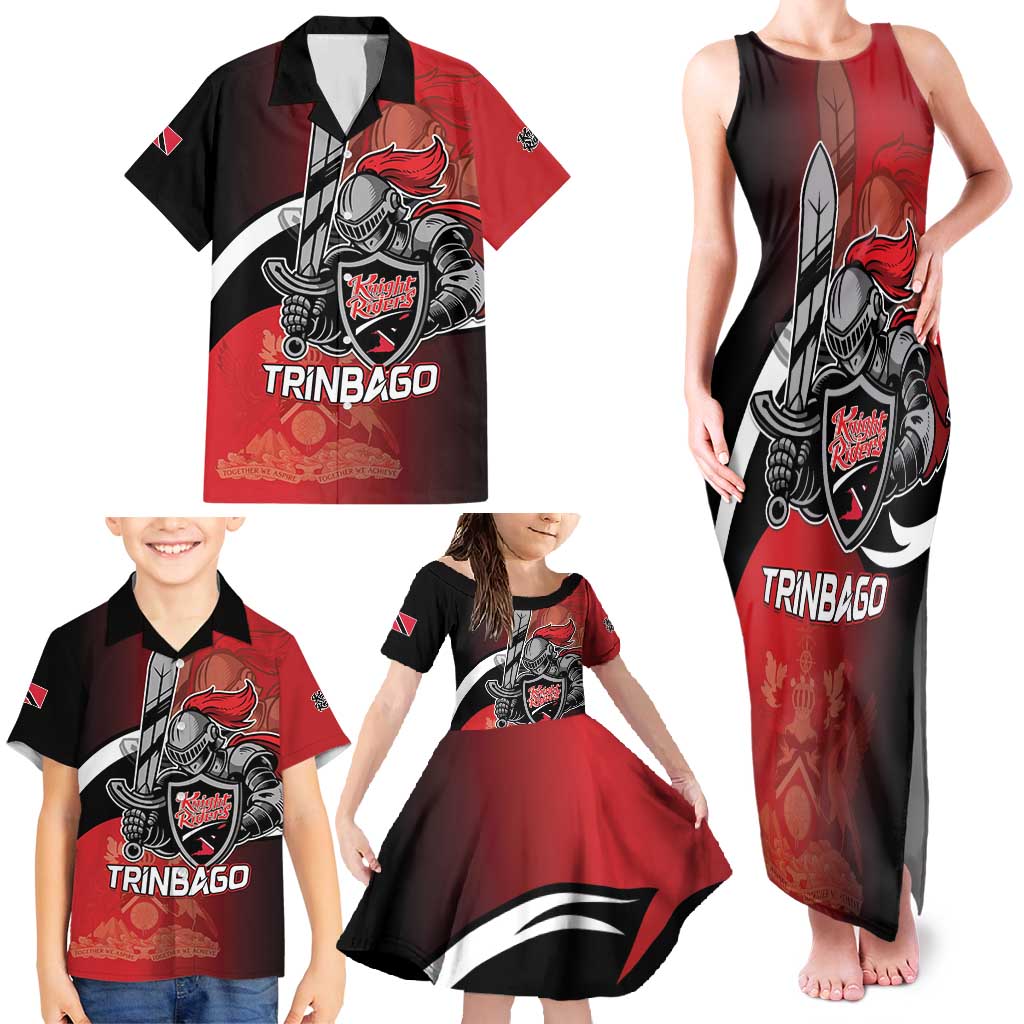 Custom Trinbago Cricket Knight Riders Family Matching Tank Maxi Dress and Hawaiian Shirt We Are TKR - Wonder Print Shop