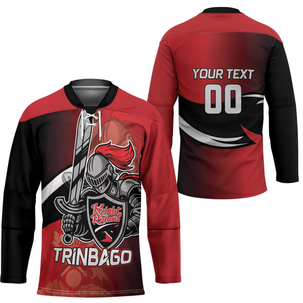 Custom Trinbago Cricket Knight Riders Hockey Jersey We Are TKR - Wonder Print Shop