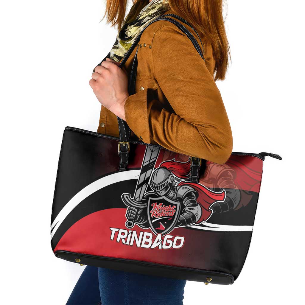 Trinbago Cricket Knight Riders Leather Tote Bag We Are TKR - Wonder Print Shop