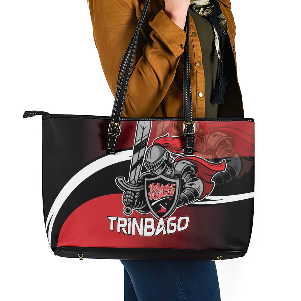Trinbago Cricket Knight Riders Leather Tote Bag We Are TKR - Wonder Print Shop