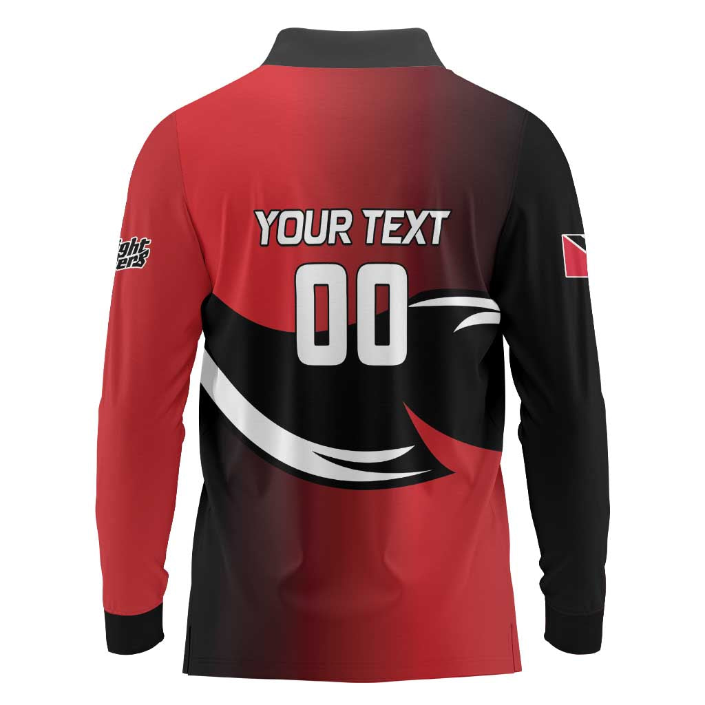 Custom Trinbago Cricket Knight Riders Long Sleeve Polo Shirt We Are TKR - Wonder Print Shop