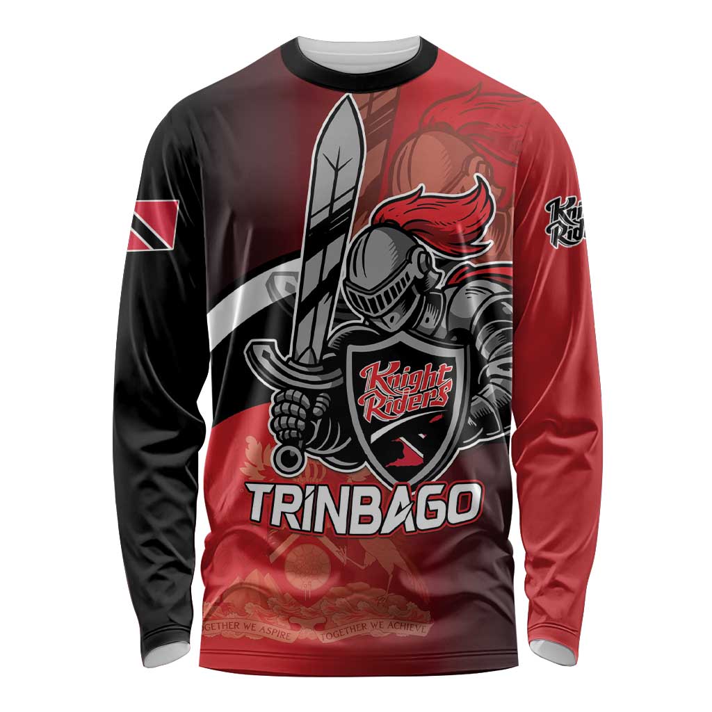 Custom Trinbago Cricket Knight Riders Long Sleeve Shirt We Are TKR - Wonder Print Shop