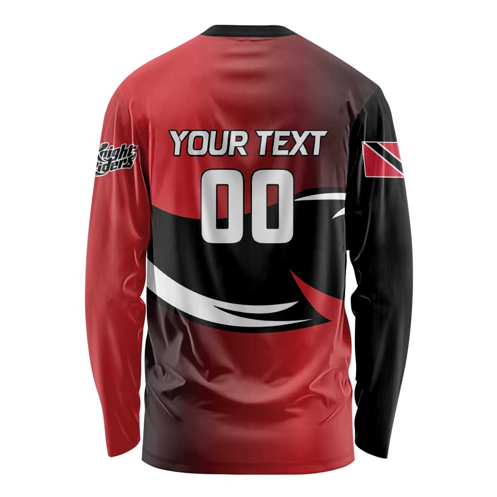 Custom Trinbago Cricket Knight Riders Long Sleeve Shirt We Are TKR - Wonder Print Shop
