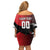 Custom Trinbago Cricket Knight Riders Off Shoulder Short Dress We Are TKR - Wonder Print Shop