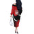 Custom Trinbago Cricket Knight Riders Off The Shoulder Long Sleeve Dress We Are TKR - Wonder Print Shop