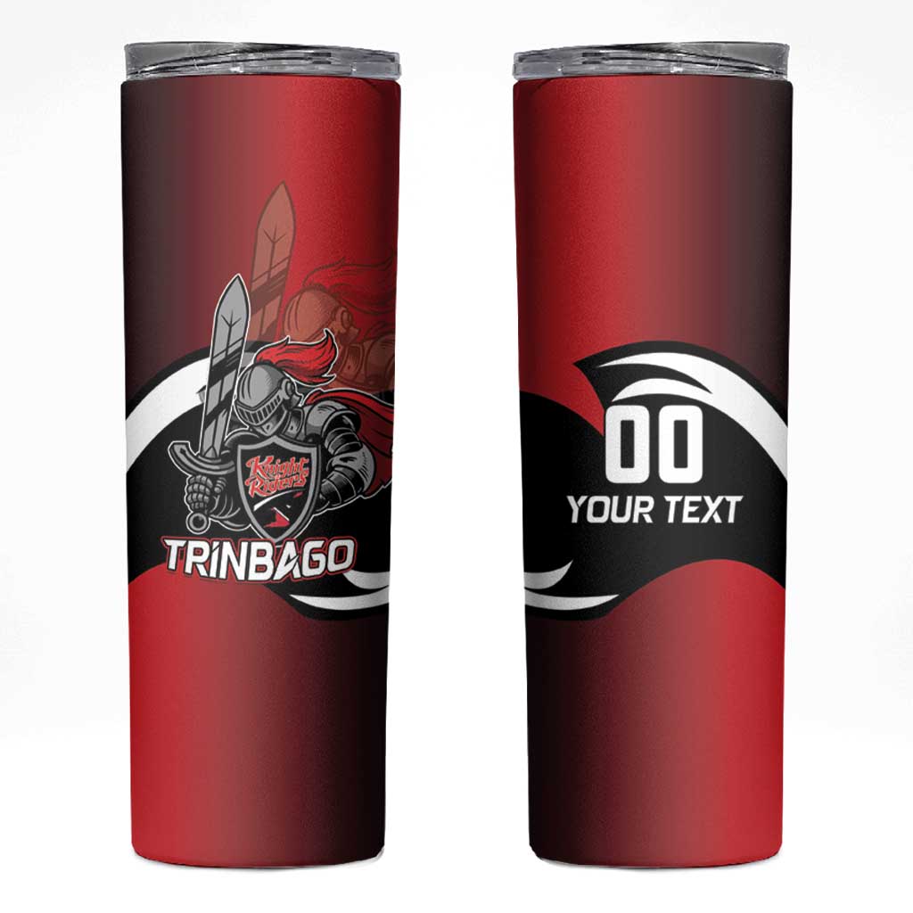 Custom Trinbago Cricket Knight Riders Skinny Tumbler We Are TKR - Wonder Print Shop