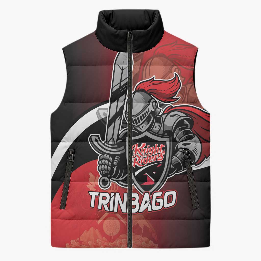 Custom Trinbago Cricket Knight Riders Sleeveless Puffer Jacket We Are TKR - Wonder Print Shop