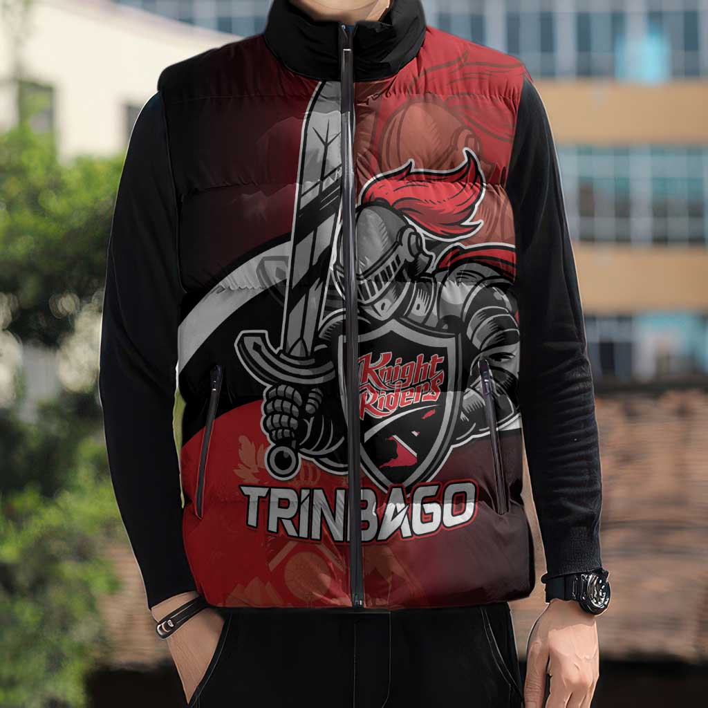 Custom Trinbago Cricket Knight Riders Sleeveless Puffer Jacket We Are TKR - Wonder Print Shop