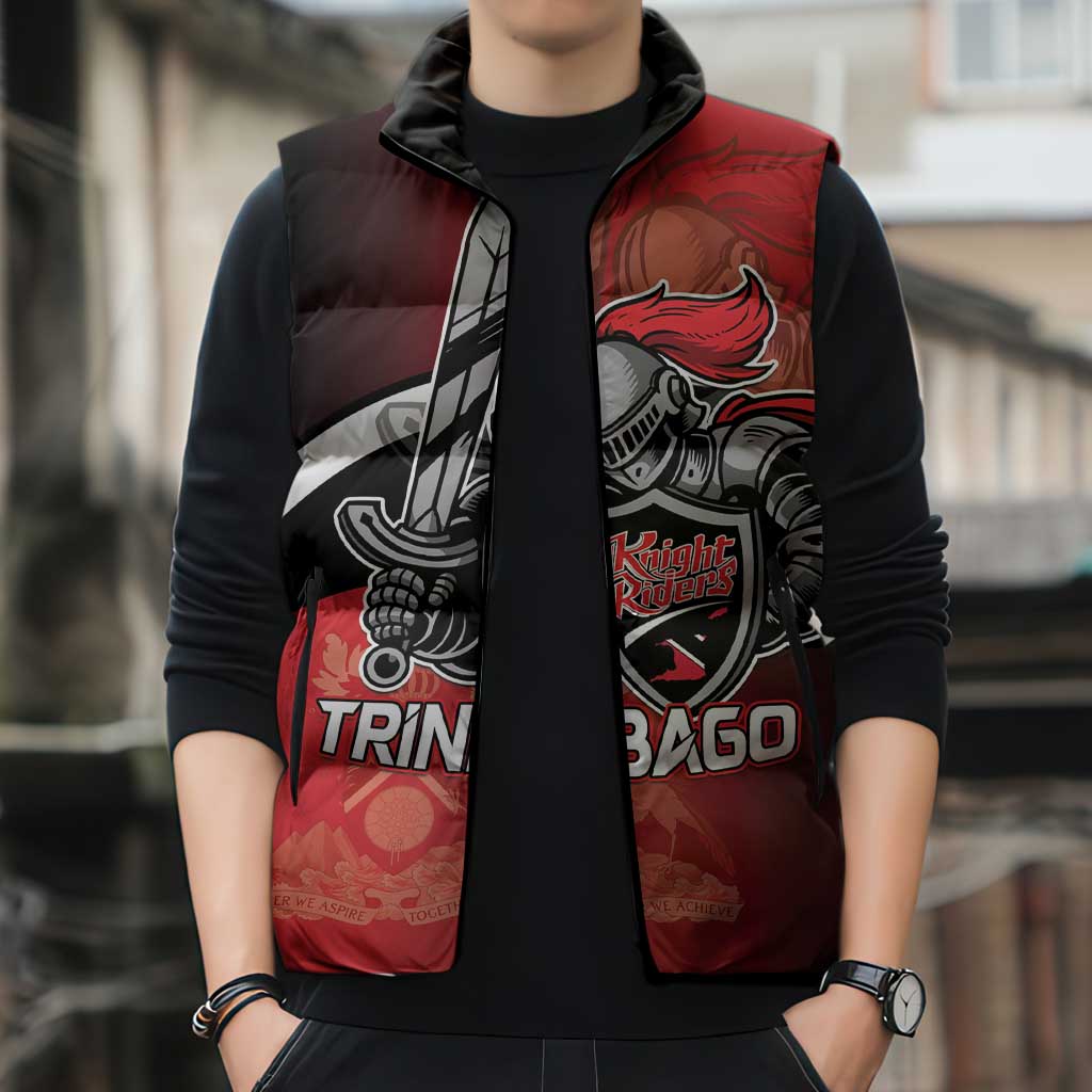 Custom Trinbago Cricket Knight Riders Sleeveless Puffer Jacket We Are TKR - Wonder Print Shop