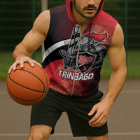 Custom Trinbago Cricket Knight Riders Sleeveless Zip Hoodie We Are TKR - Wonder Print Shop