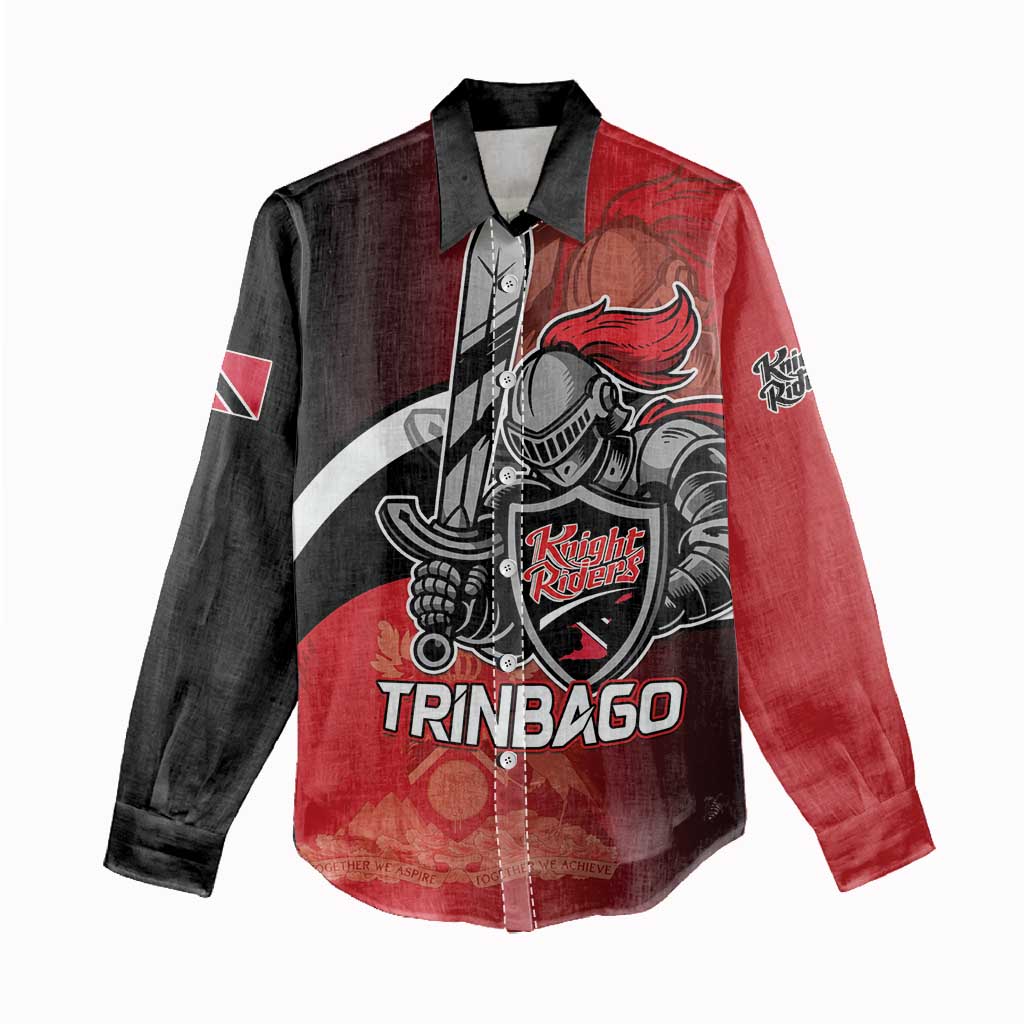 Custom Trinbago Cricket Knight Riders Women Casual Shirt We Are TKR - Wonder Print Shop