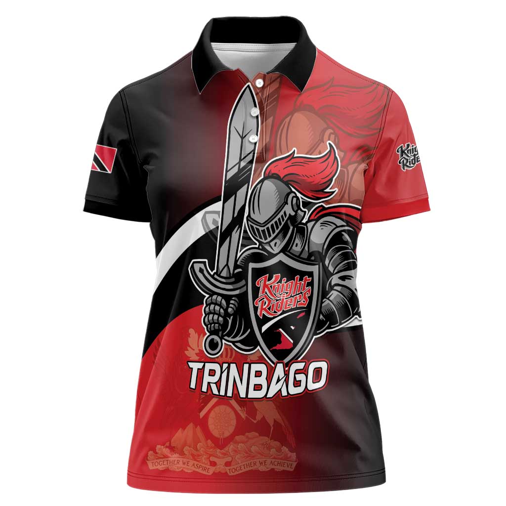Custom Trinbago Cricket Knight Riders Women Polo Shirt We Are TKR - Wonder Print Shop
