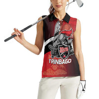 Custom Trinbago Cricket Knight Riders Women Sleeveless Polo Shirt We Are TKR - Wonder Print Shop