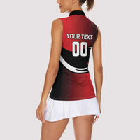 Custom Trinbago Cricket Knight Riders Women Sleeveless Polo Shirt We Are TKR - Wonder Print Shop