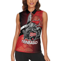 Custom Trinbago Cricket Knight Riders Women Sleeveless Polo Shirt We Are TKR - Wonder Print Shop