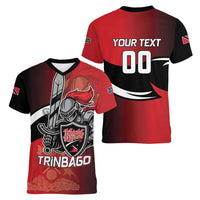 Custom Trinbago Cricket Knight Riders Women V-Neck T-Shirt We Are TKR - Wonder Print Shop