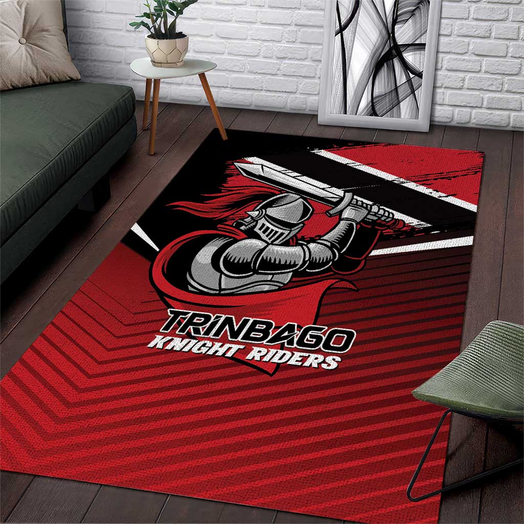 Knight Riders Trinbago Cricket Area Rug Play Fight Win Repeat LT01