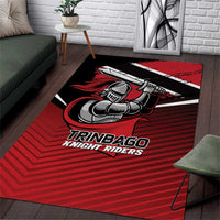 Knight Riders Trinbago Cricket Area Rug Play Fight Win Repeat LT01