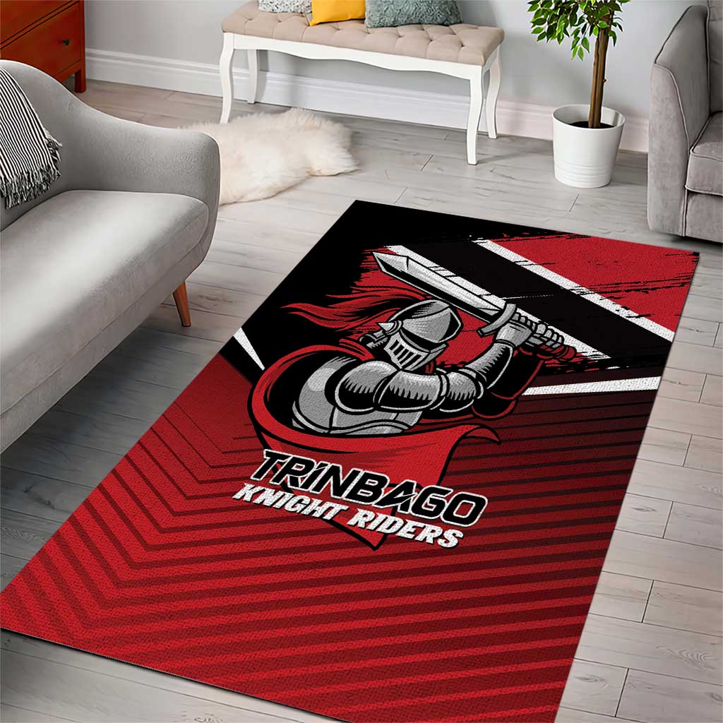 Knight Riders Trinbago Cricket Area Rug Play Fight Win Repeat LT01