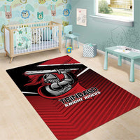 Knight Riders Trinbago Cricket Area Rug Play Fight Win Repeat LT01