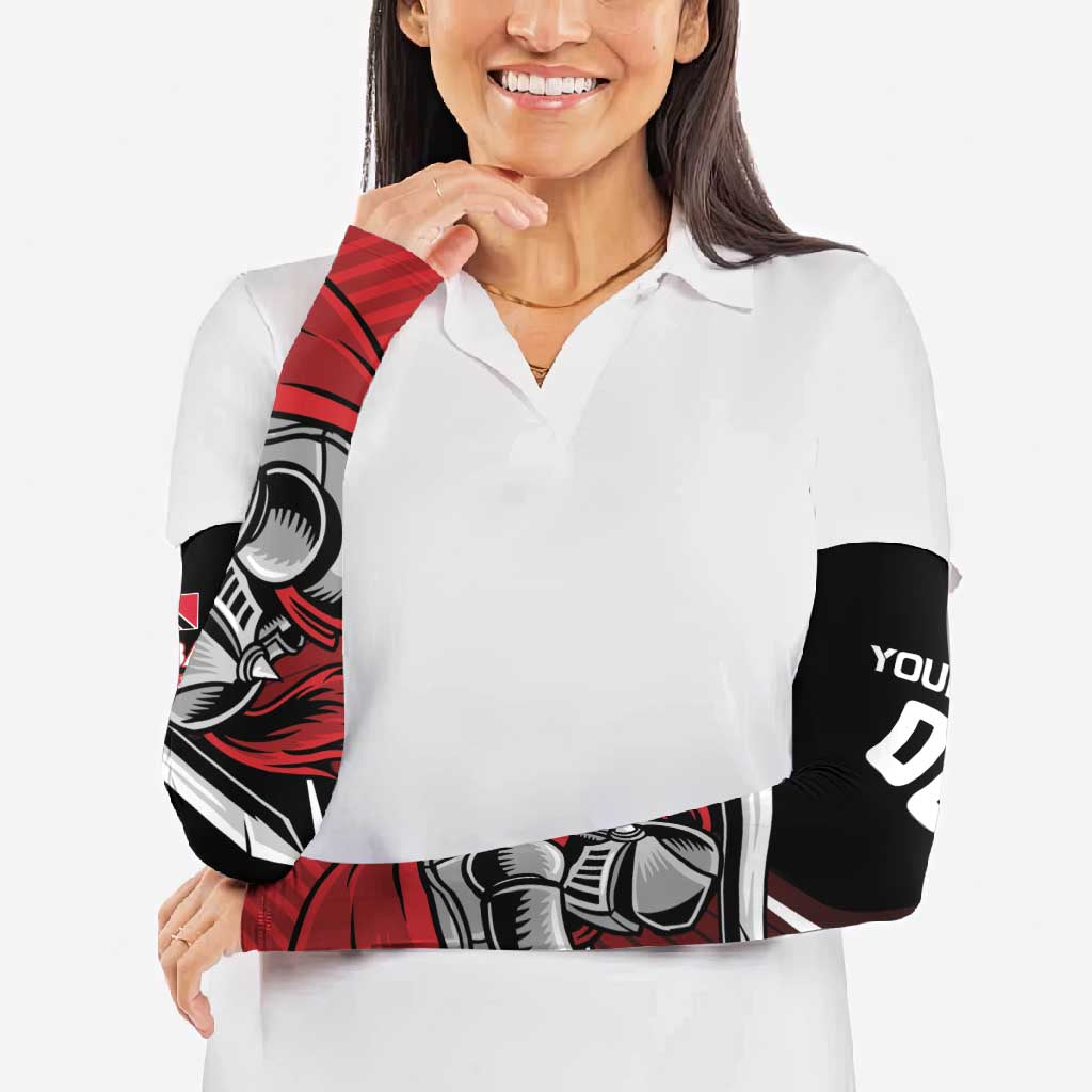 Custom Knight Riders Trinbago Cricket Arm Sleeves Play Fight Win Repeat - Wonder Print Shop