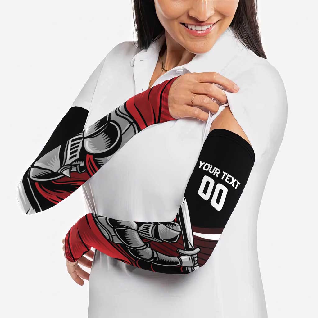 Custom Knight Riders Trinbago Cricket Arm Sleeves Play Fight Win Repeat - Wonder Print Shop