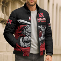 Custom Knight Riders Trinbago Cricket Bomber Puffer Jacket Play Fight Win Repeat - Wonder Print Shop