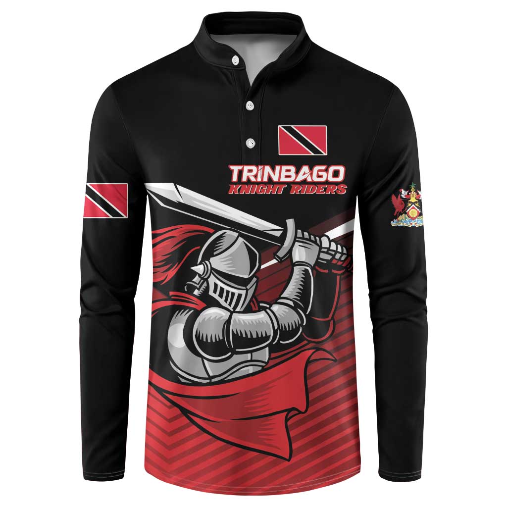 Custom Knight Riders Trinbago Cricket Button Sweatshirt Play Fight Win Repeat LT01