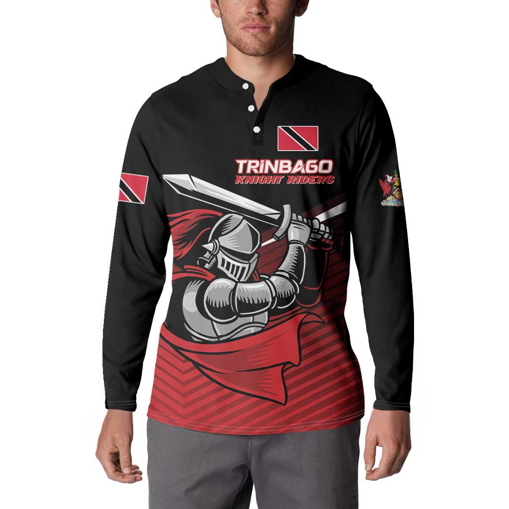 Custom Knight Riders Trinbago Cricket Button Sweatshirt Play Fight Win Repeat LT01