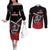 Custom Knight Riders Trinbago Cricket Couples Matching Off The Shoulder Long Sleeve Dress and Long Sleeve Button Shirt Play Fight Win Repeat LT01