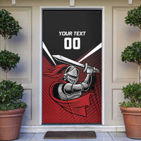 Custom Knight Riders Trinbago Cricket Door Cover Play Fight Win Repeat - Wonder Print Shop