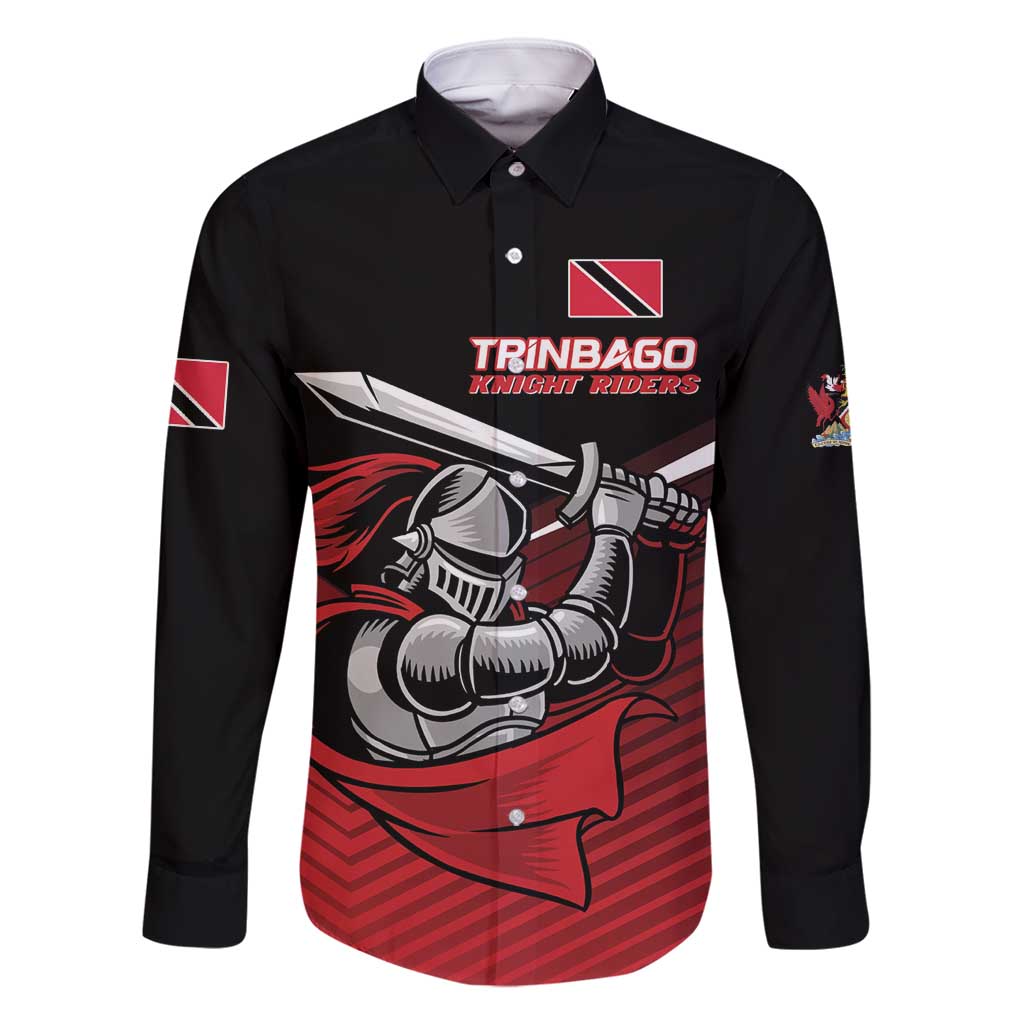 Custom Knight Riders Trinbago Cricket Family Matching Long Sleeve Bodycon Dress and Hawaiian Shirt Play Fight Win Repeat LT01