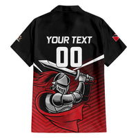 Custom Knight Riders Trinbago Cricket Family Matching Off The Shoulder Long Sleeve Dress and Hawaiian Shirt Play Fight Win Repeat LT01