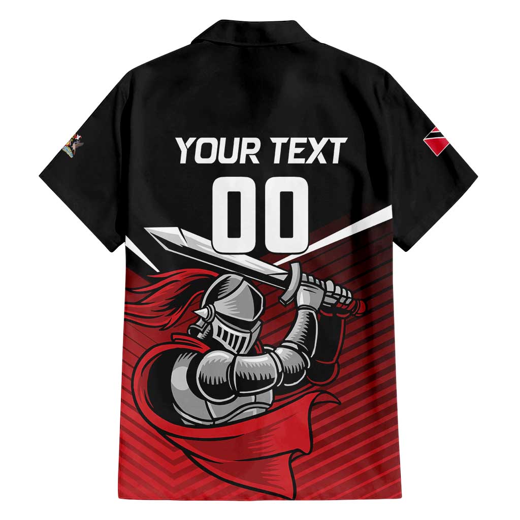 Custom Knight Riders Trinbago Cricket Family Matching Off Shoulder Short Dress and Hawaiian Shirt Play Fight Win Repeat LT01