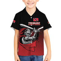 Custom Knight Riders Trinbago Cricket Family Matching Off Shoulder Short Dress and Hawaiian Shirt Play Fight Win Repeat LT01
