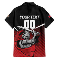 Custom Knight Riders Trinbago Cricket Family Matching Short Sleeve Bodycon Dress and Hawaiian Shirt Play Fight Win Repeat LT01