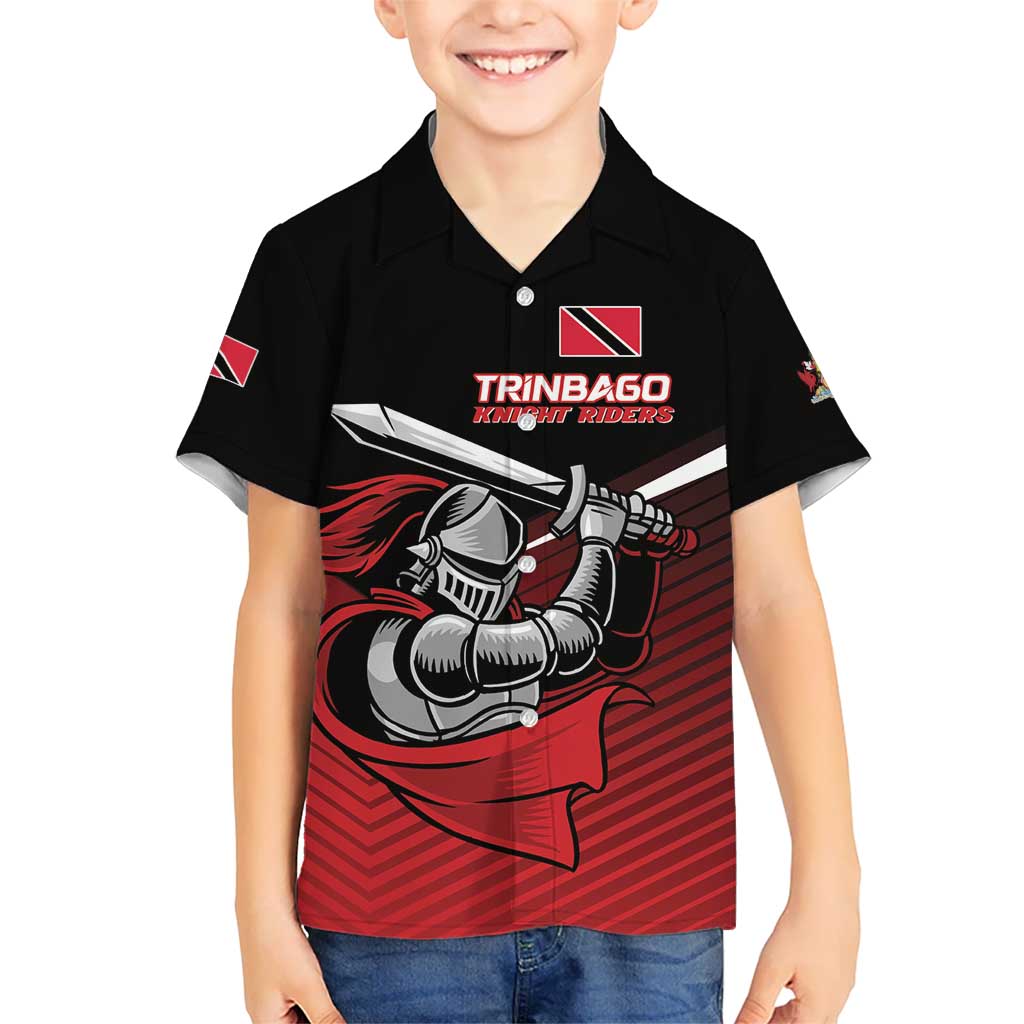 Custom Knight Riders Trinbago Cricket Kid Hawaiian Shirt Play Fight Win Repeat LT01