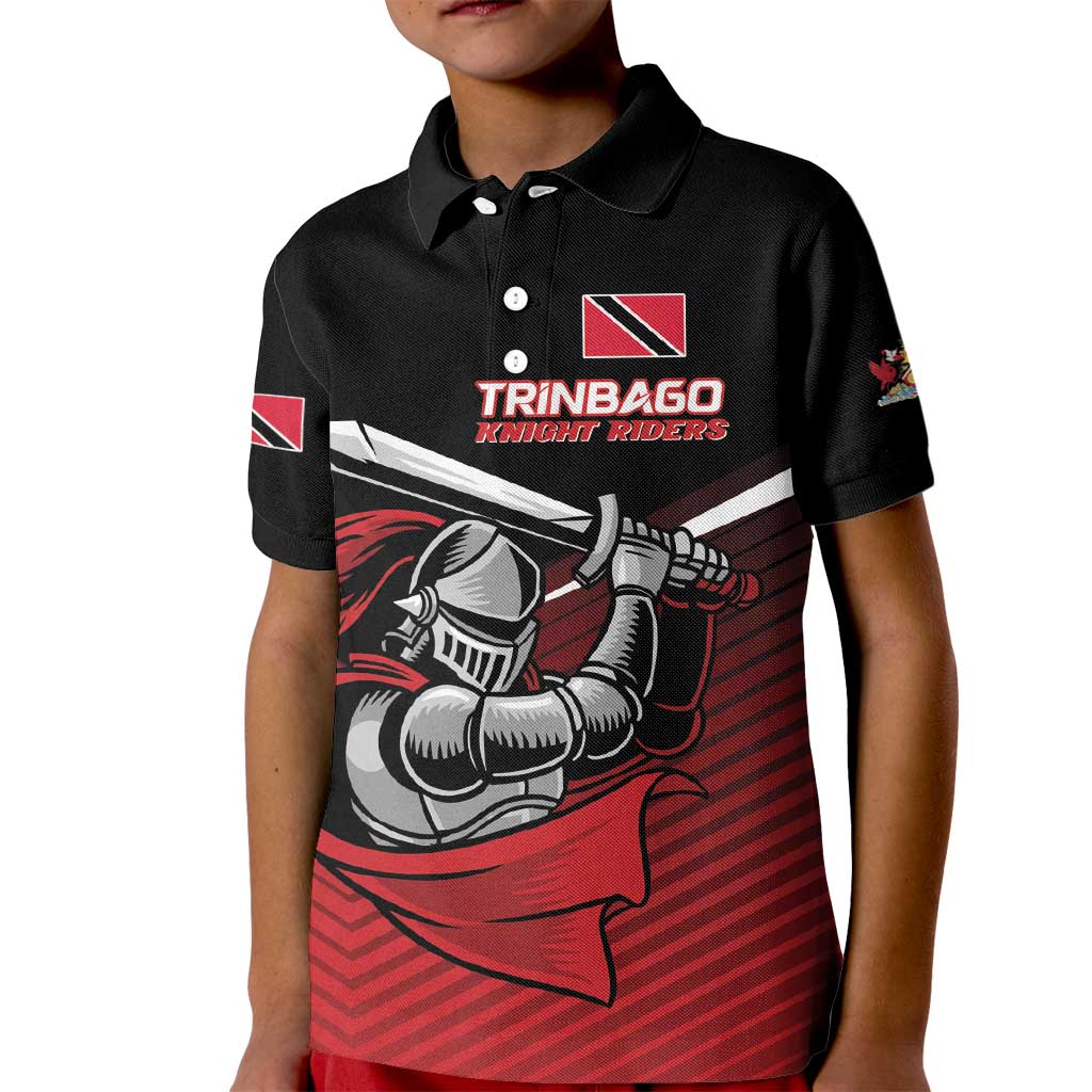 Custom Knight Riders Trinbago Cricket Kid Polo Shirt Play Fight Win Repeat LT01