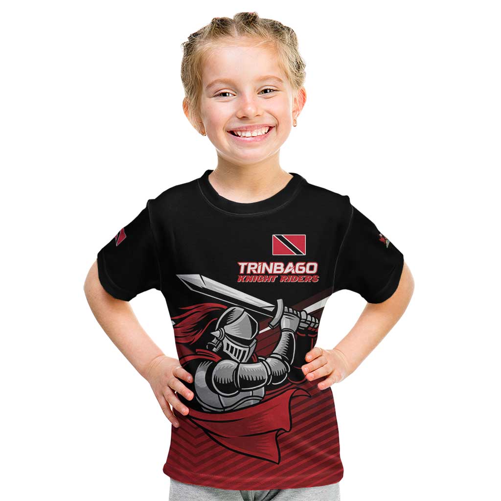 Custom Knight Riders Trinbago Cricket Kid T Shirt Play Fight Win Repeat LT01