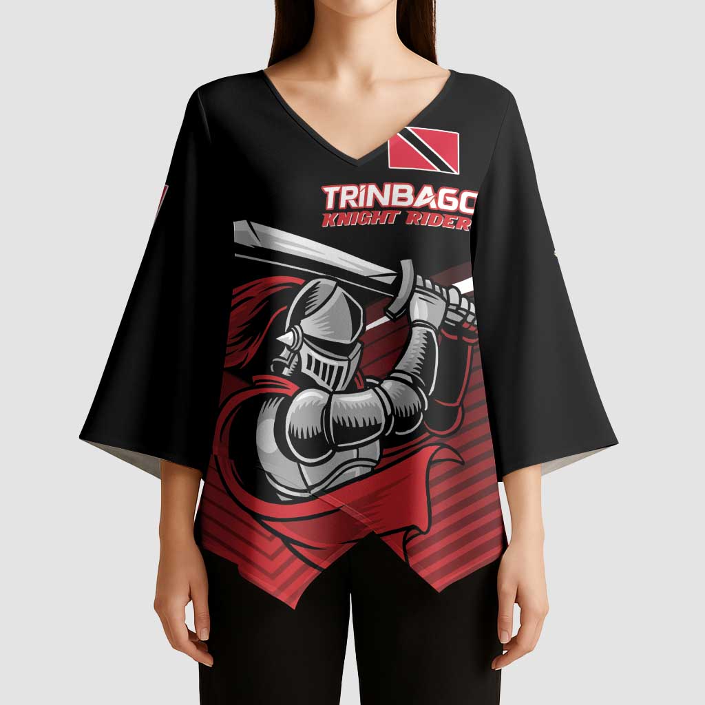 Custom Knight Riders Trinbago Cricket Kimono Sleeve Blouse Play Fight Win Repeat - Wonder Print Shop