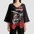 Custom Knight Riders Trinbago Cricket Kimono Sleeve Blouse Play Fight Win Repeat - Wonder Print Shop