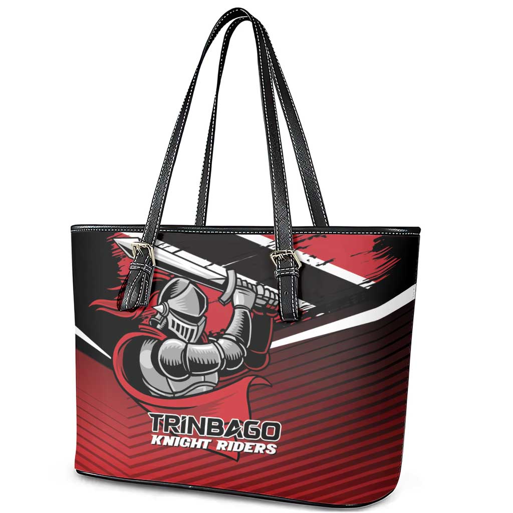 Knight Riders Trinbago Cricket Leather Tote Bag Play Fight Win Repeat LT01