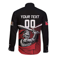 Custom Knight Riders Trinbago Cricket Long Sleeve Button Shirt Play Fight Win Repeat LT01