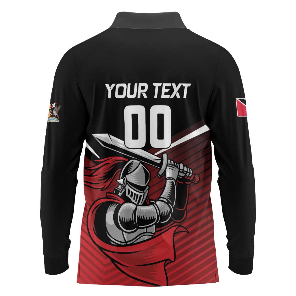 Custom Knight Riders Trinbago Cricket Long Sleeve Polo Shirt Play Fight Win Repeat LT01