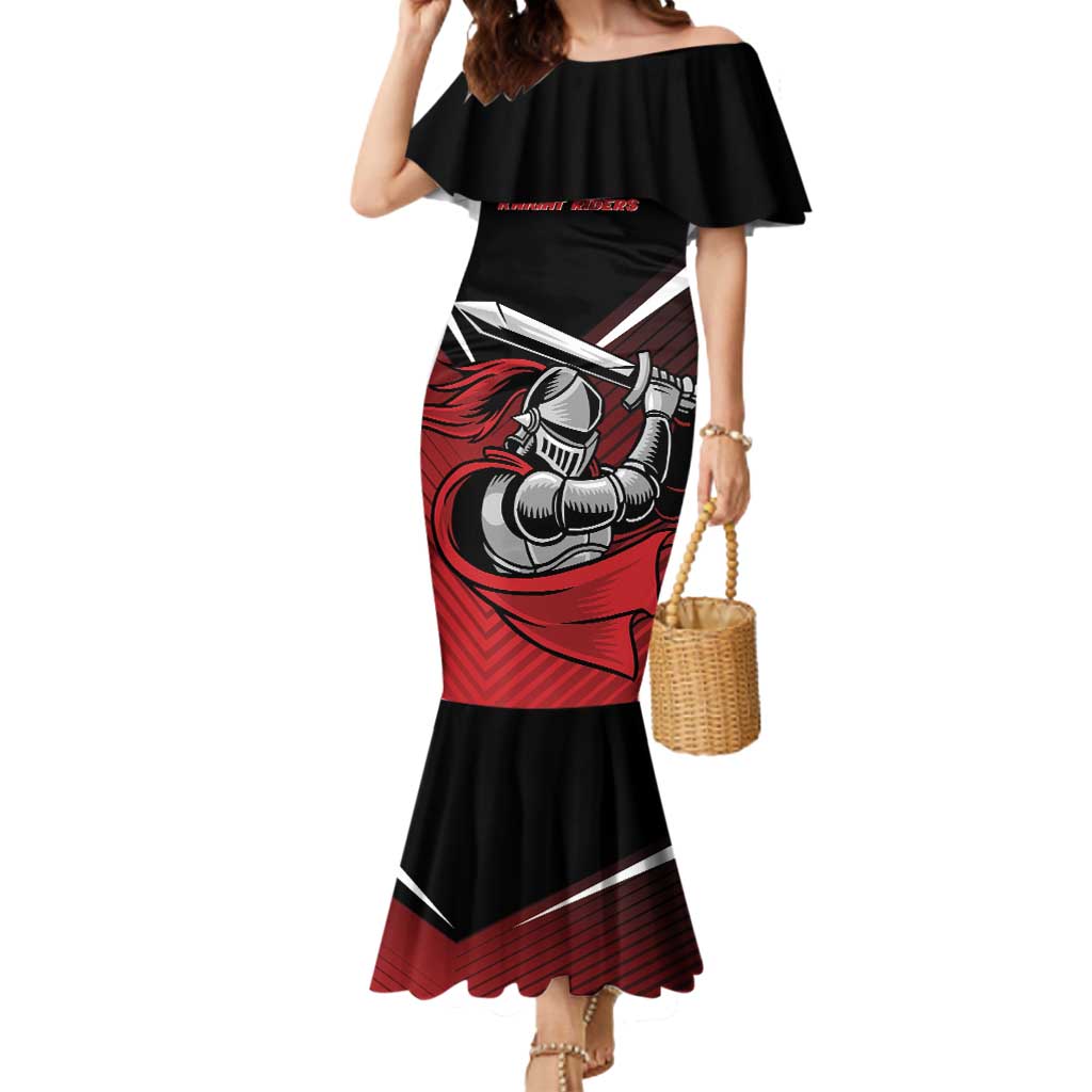 Custom Knight Riders Trinbago Cricket Mermaid Dress Play Fight Win Repeat LT01