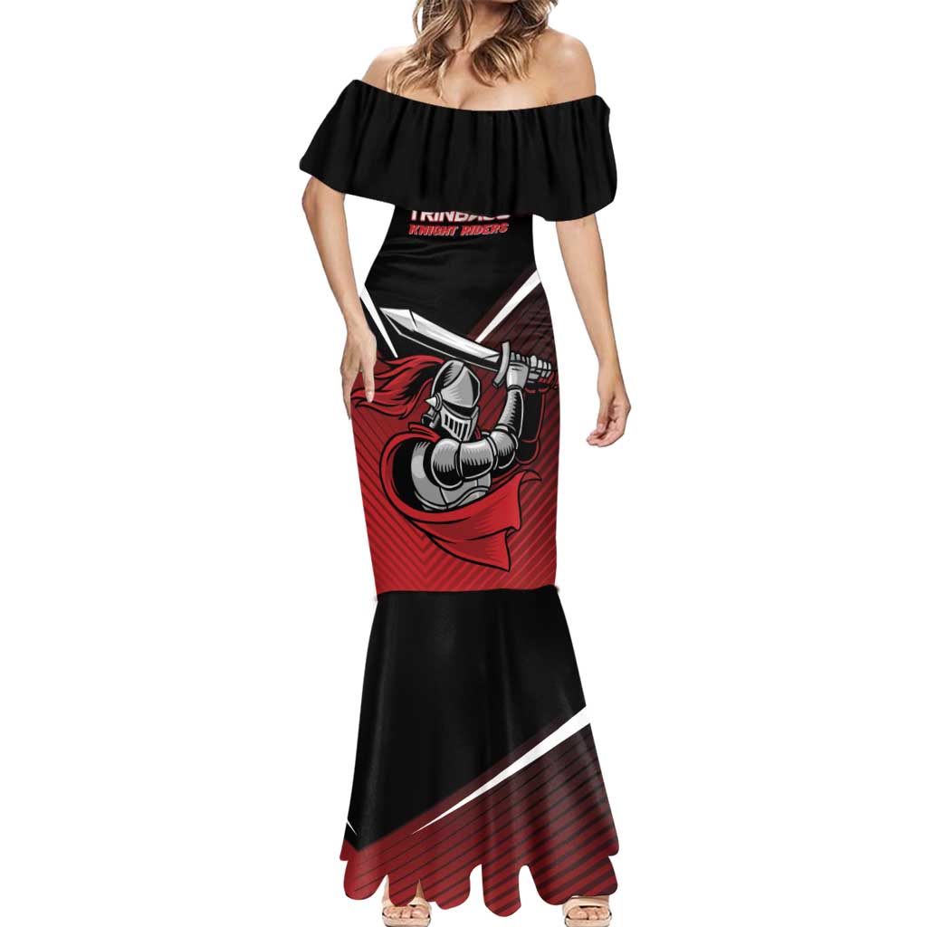 Custom Knight Riders Trinbago Cricket Mermaid Dress Play Fight Win Repeat LT01