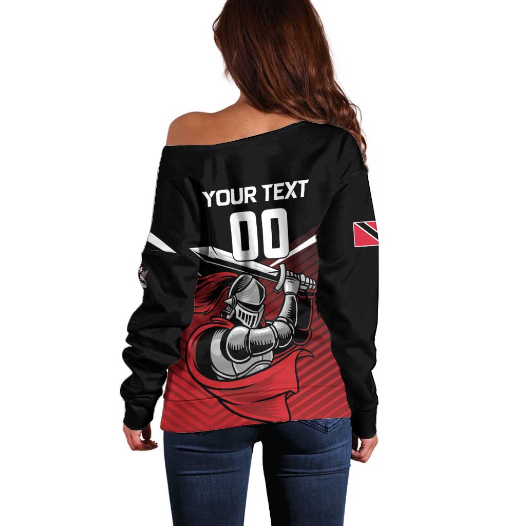 Custom Knight Riders Trinbago Cricket Off Shoulder Sweater Play Fight Win Repeat LT01