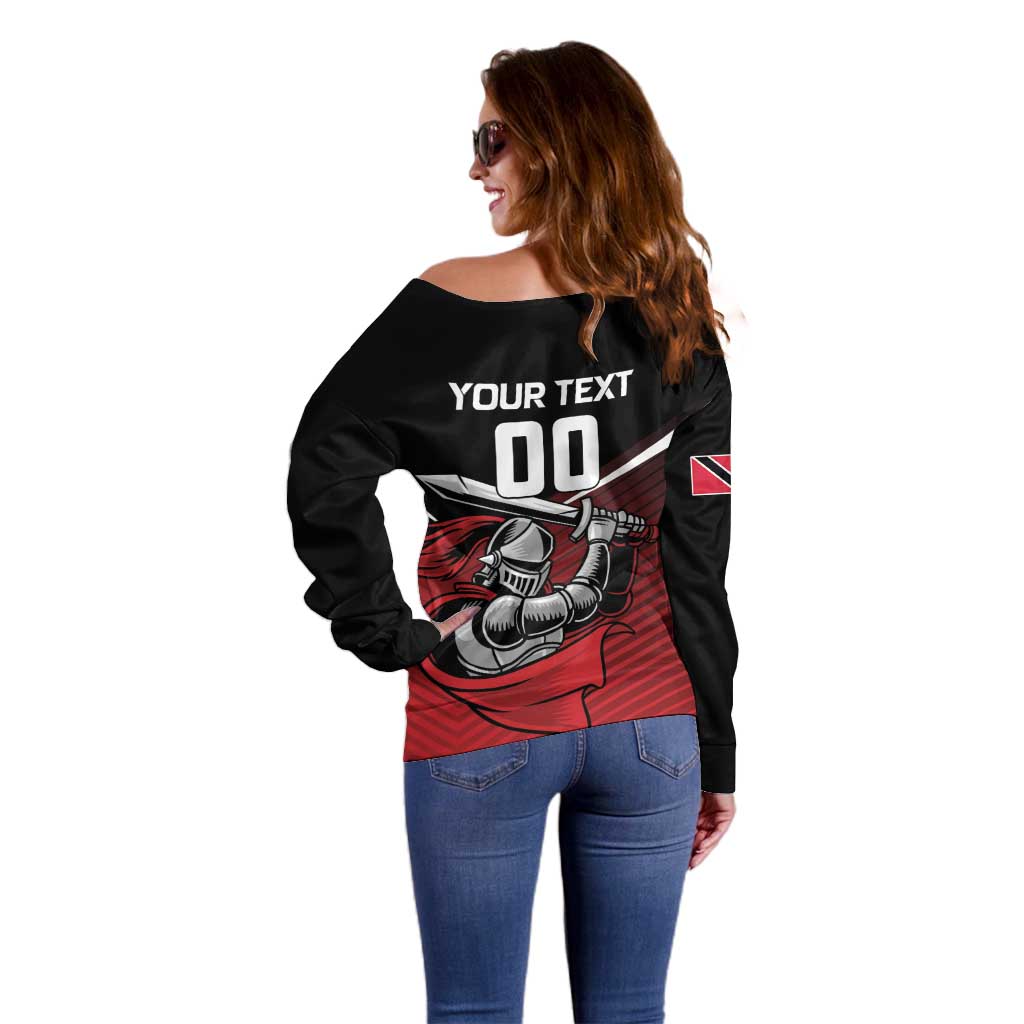Custom Knight Riders Trinbago Cricket Off Shoulder Sweater Play Fight Win Repeat LT01